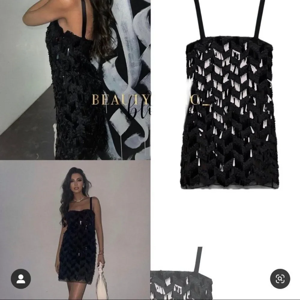 ZARA SEQUIN MINI DRESS - Picture 3 of 8